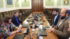 4 October 2016 MP and Chairman of the Committee on Education, Science, Technological Development and the Information Society Muamer Zukorlic in meeting with Simona-Mirela Miculescu, representative of the UN Secretary-General and Head of the UN Office in B